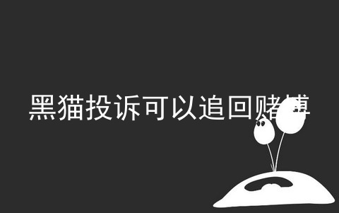 黑猫投诉可以追回赌博_拼多多涉嫌赌博可以投诉拿回钱吗_网赌输钱支付宝投诉追回办法