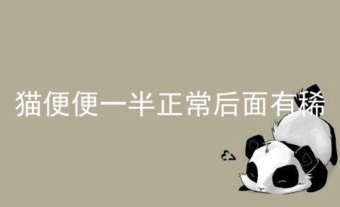 猫便便一半正常后面有稀_狗狗大便一半干一半稀_猫滴虫症状
