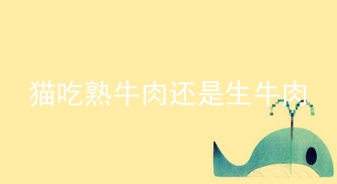 猫吃熟牛肉还是生牛肉_为什么不给猫吃熟牛肉_猫可以吃超市里的生牛肉吗