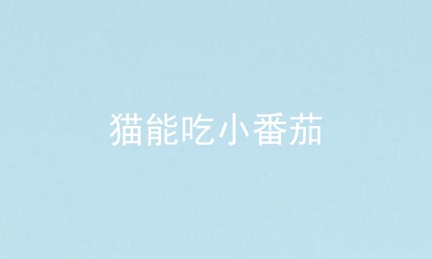 猫能吃小番茄_猫能不能吃鸡蛋_猫咪能不能吃番茄